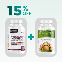 Combo Myo D-Chiro Inositol + Ashwagandha, 60 + 90 cápsulas