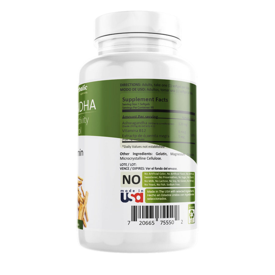 Ashwagandha con vitamina B12