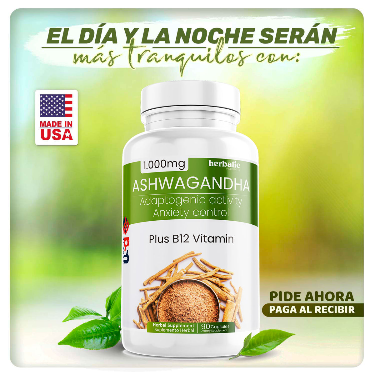 Cápsulas de ashwagandha energía y equilibrio natural