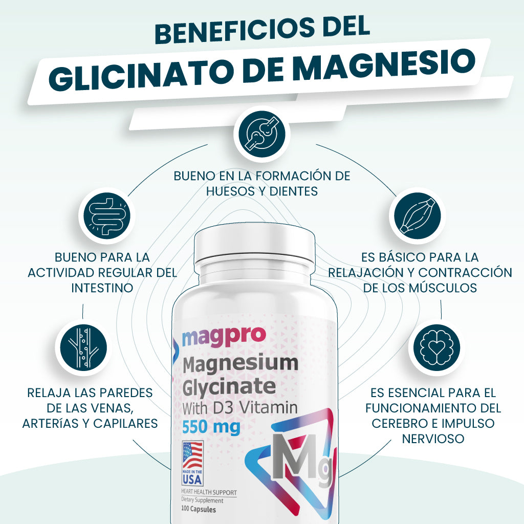 Glicinato de Magnesio 550 mg