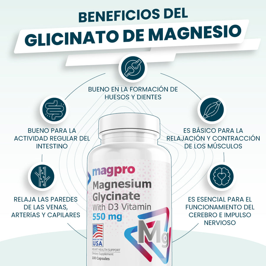 Glicinato de Magnesio 550 mg