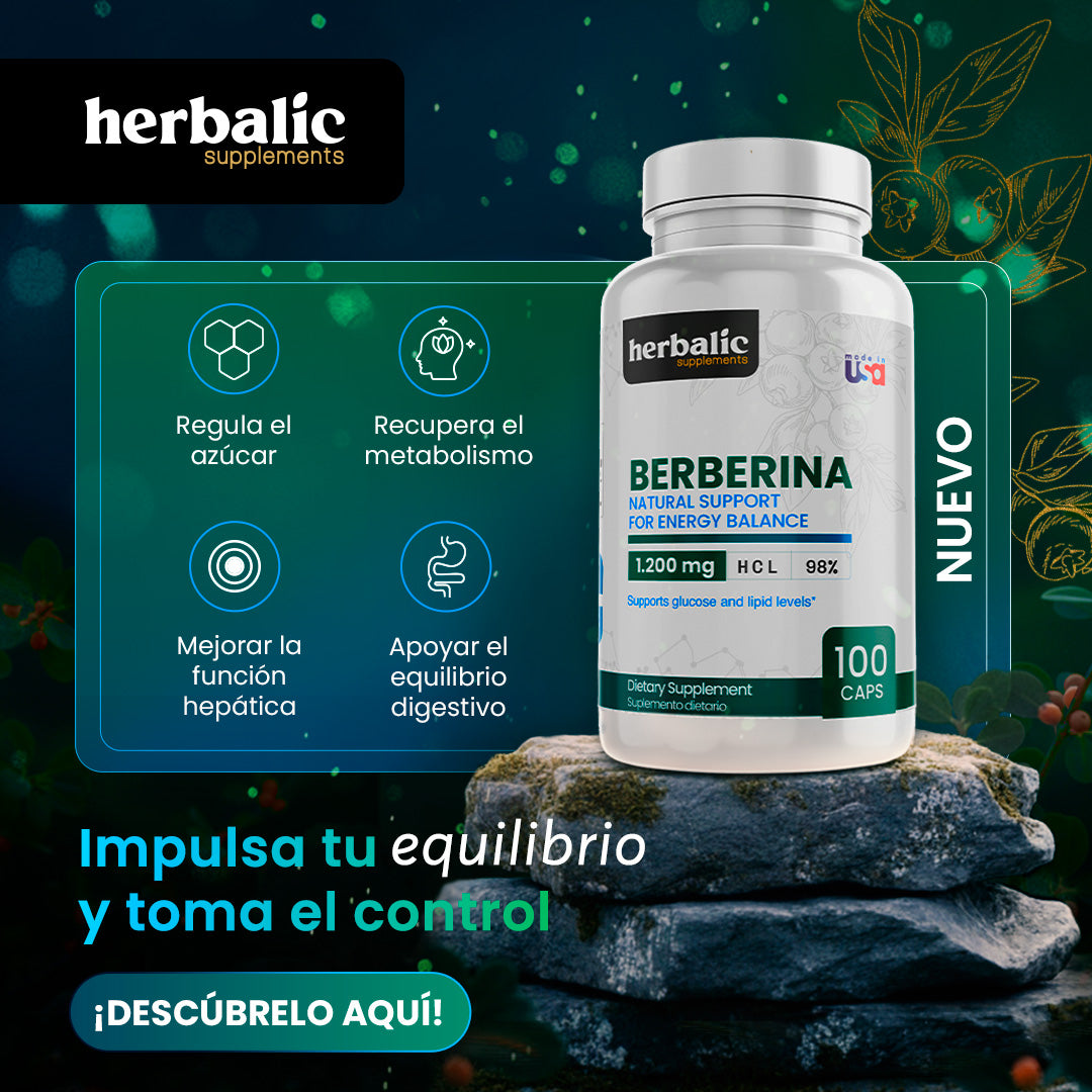 Berberina 1200mg, 100 cápsulas