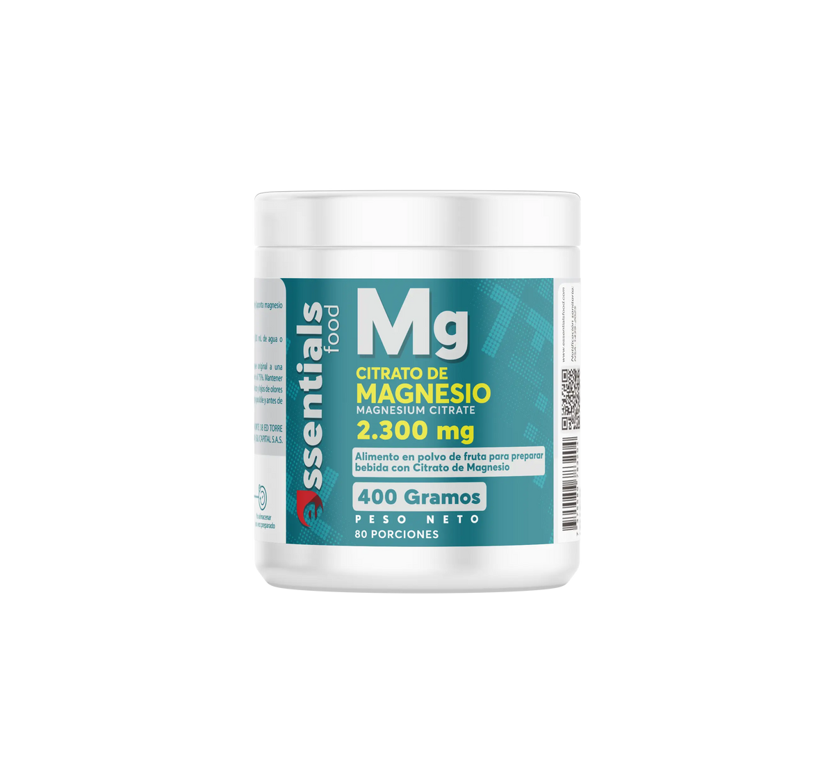 Citrato de magnesio 400gr, en polvo Essential Food — imagen 4