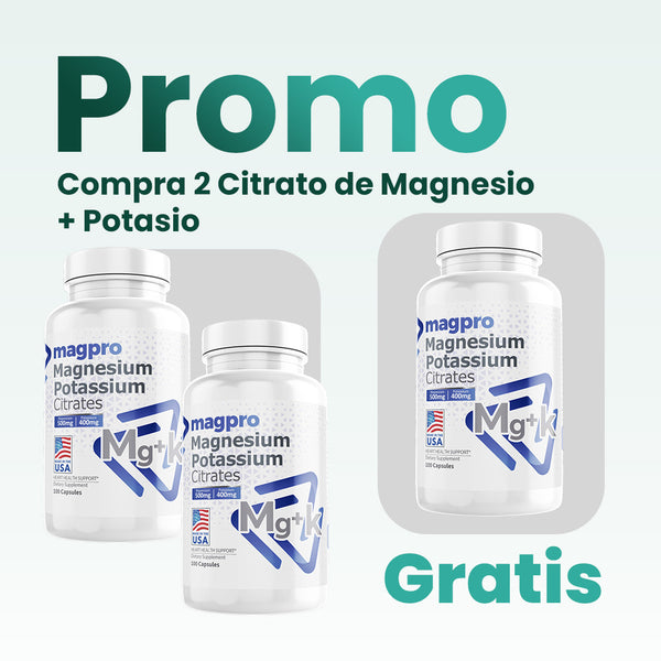 Promo paga 2 Citrato de Magnesio y Potasio lleva 3ro ¡Gratis!