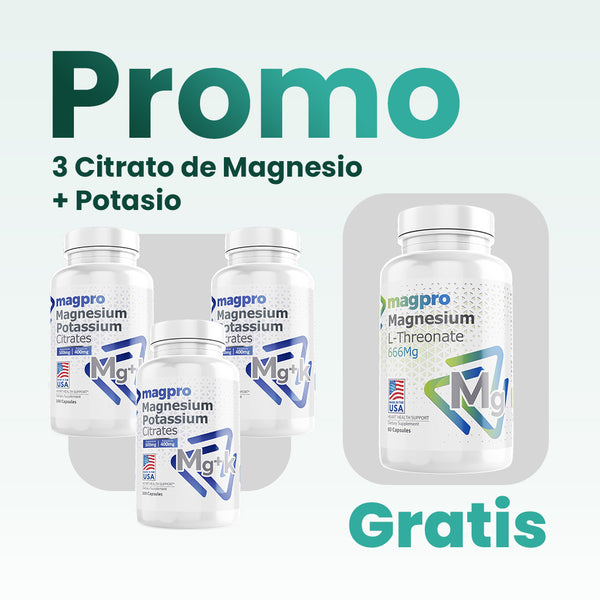Oferta Compra 3 Citrato Magnesio + potasio Lleva 1 L Treonato ¡Gratis !