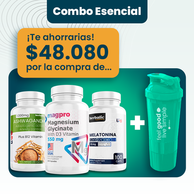 Glicinato de Magnesio + Ashwagandha, 100 + 90  cápsulas