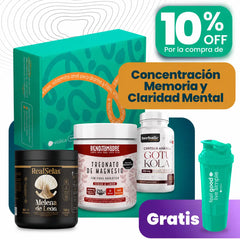 Combo Vitálica: Concentración, Memoria y Claridad. Gratis Shaker 10%OFF