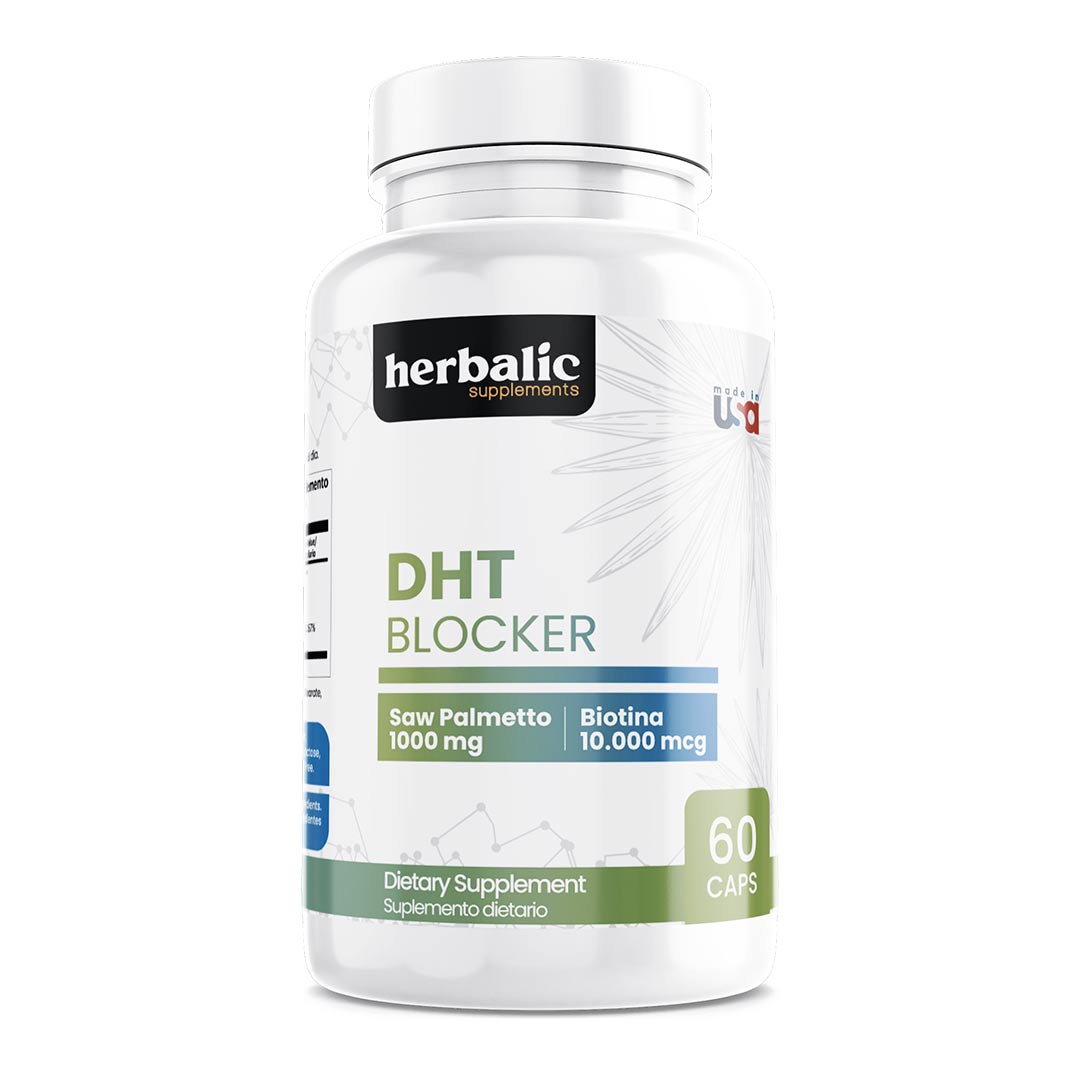 DHT Blocker: Saw Palmetto + Biotina, 60 Cápsulas