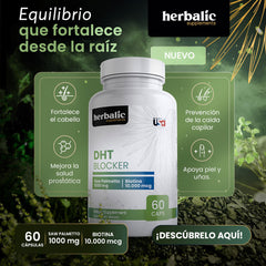 DHT Blocker: Saw Palmetto + Biotina, 60 Cápsulas