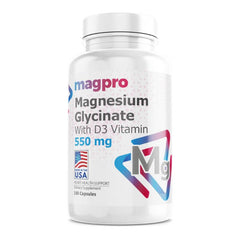 Glicinato de magnesio 550mg, 100 cápsulas