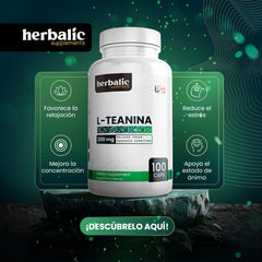 L Teanina 200 mg, 100 cápsulas