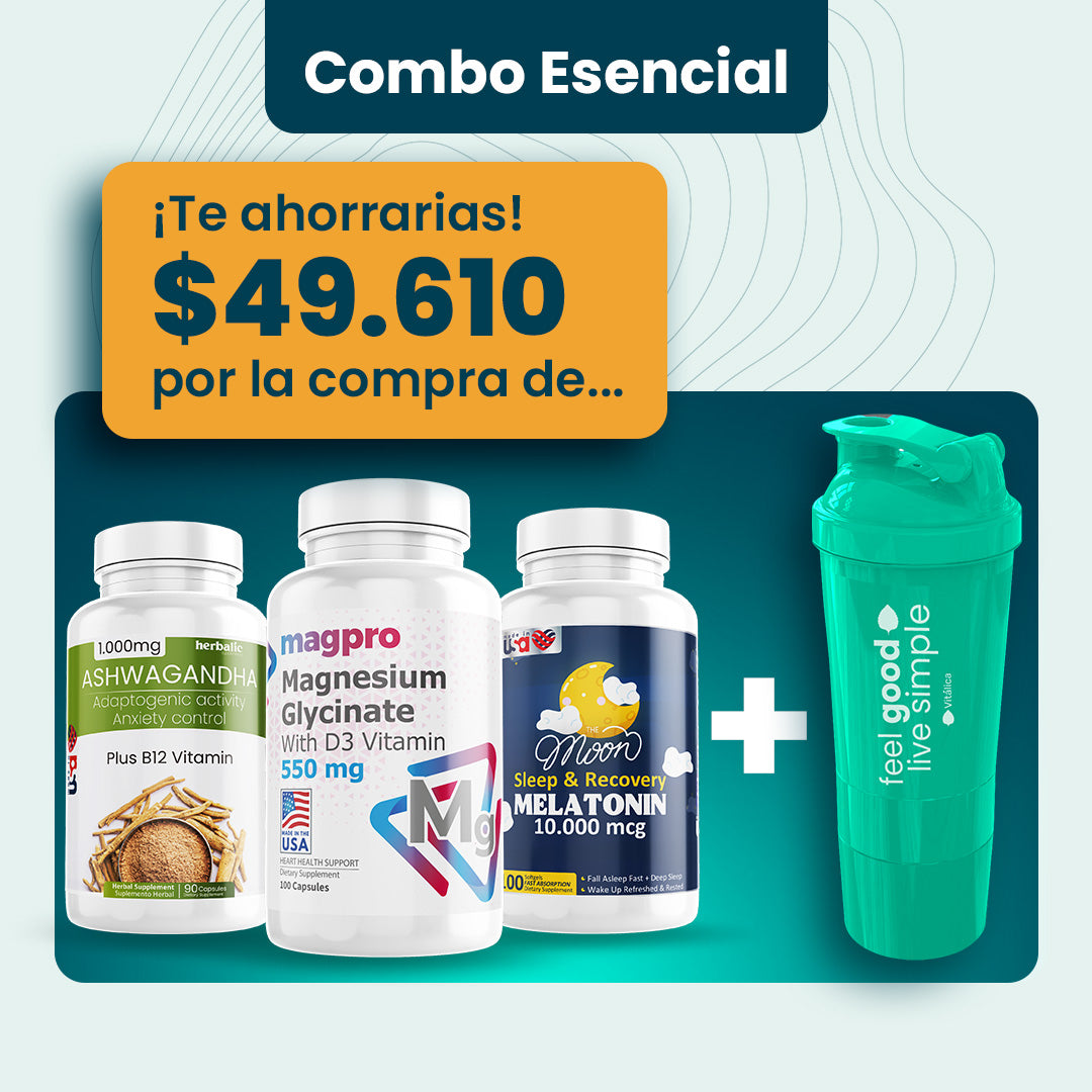 Glicinato de Magnesio + Ashwagandha, 100 + 90  cápsulas