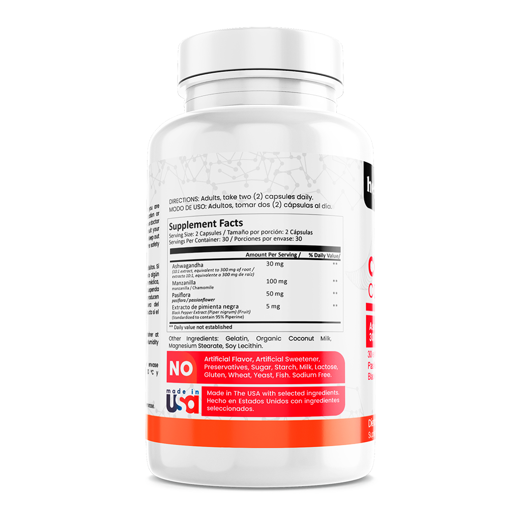 Cortisol Complex: Ashwgandha + Manzanilla + Pasiflora