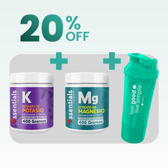 Combo Citrato Magnesio + Citrato Potasio + Shaker Vitálica