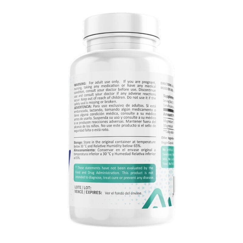 Taurato de magnesio 500mg, 100 cápsulas — imagen 3
