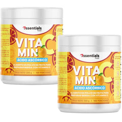 Promo 2 vitamina C acido ascórbico 250 gr essentials