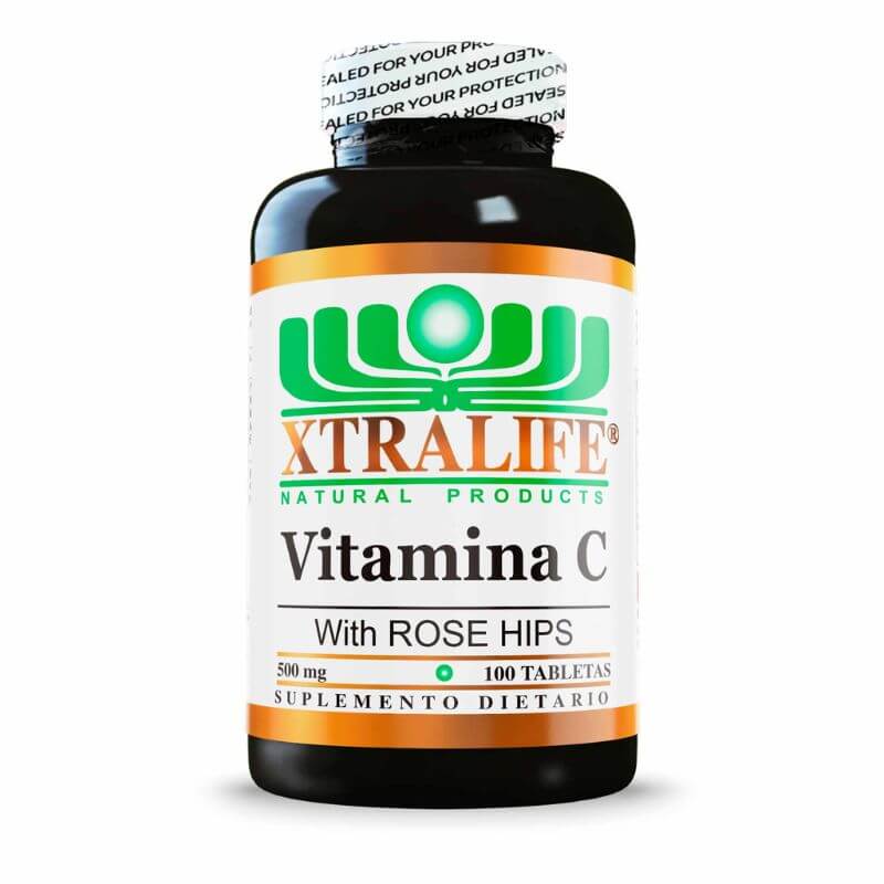 Vitamina C Rose Hips 500 mg, 100 tabletas
