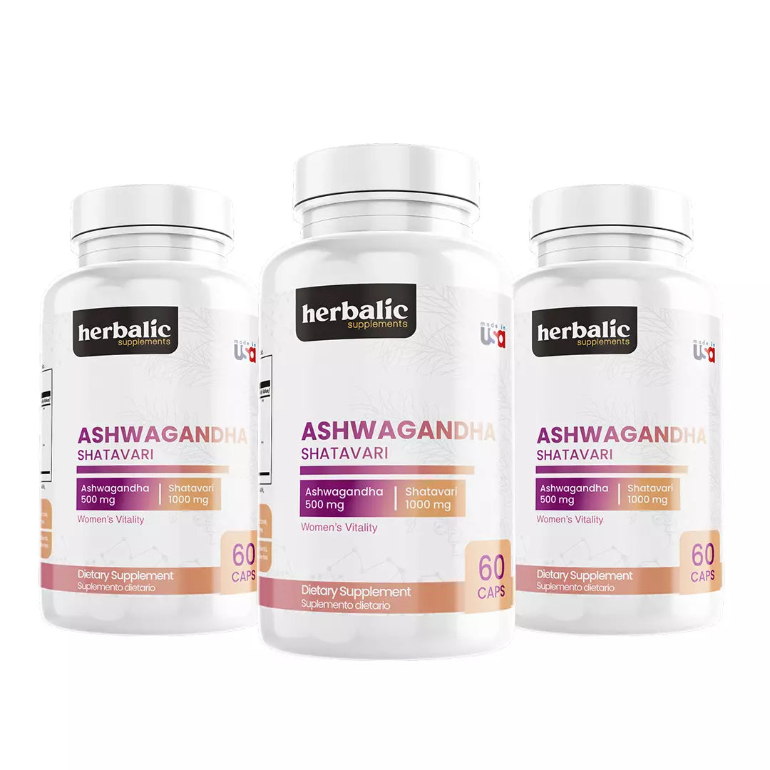 Ashwagandha con shatavari para bienestar y vitalidad femenina