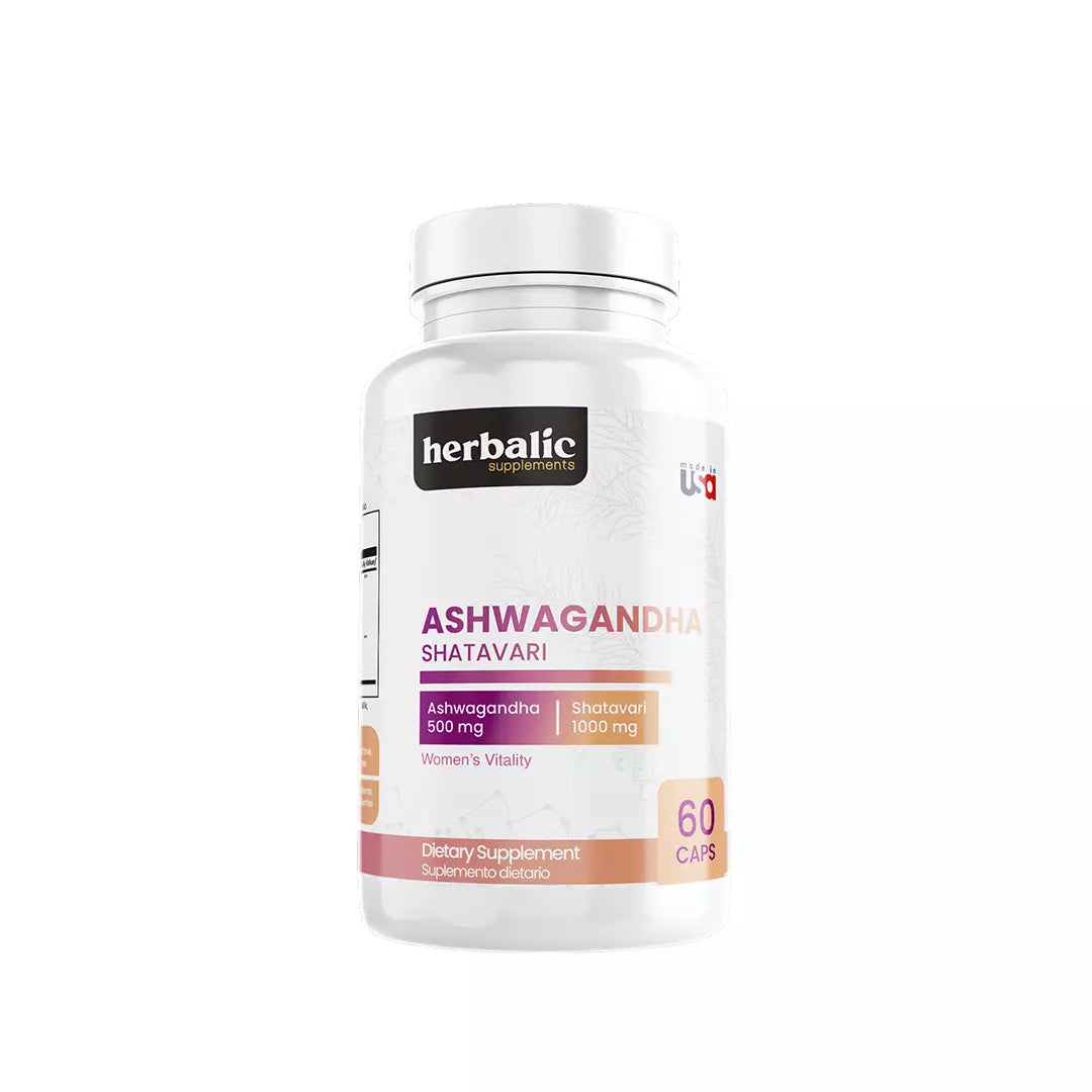 Ashwagandha Shatavari para equilibrio hormonal y manejo del estrés