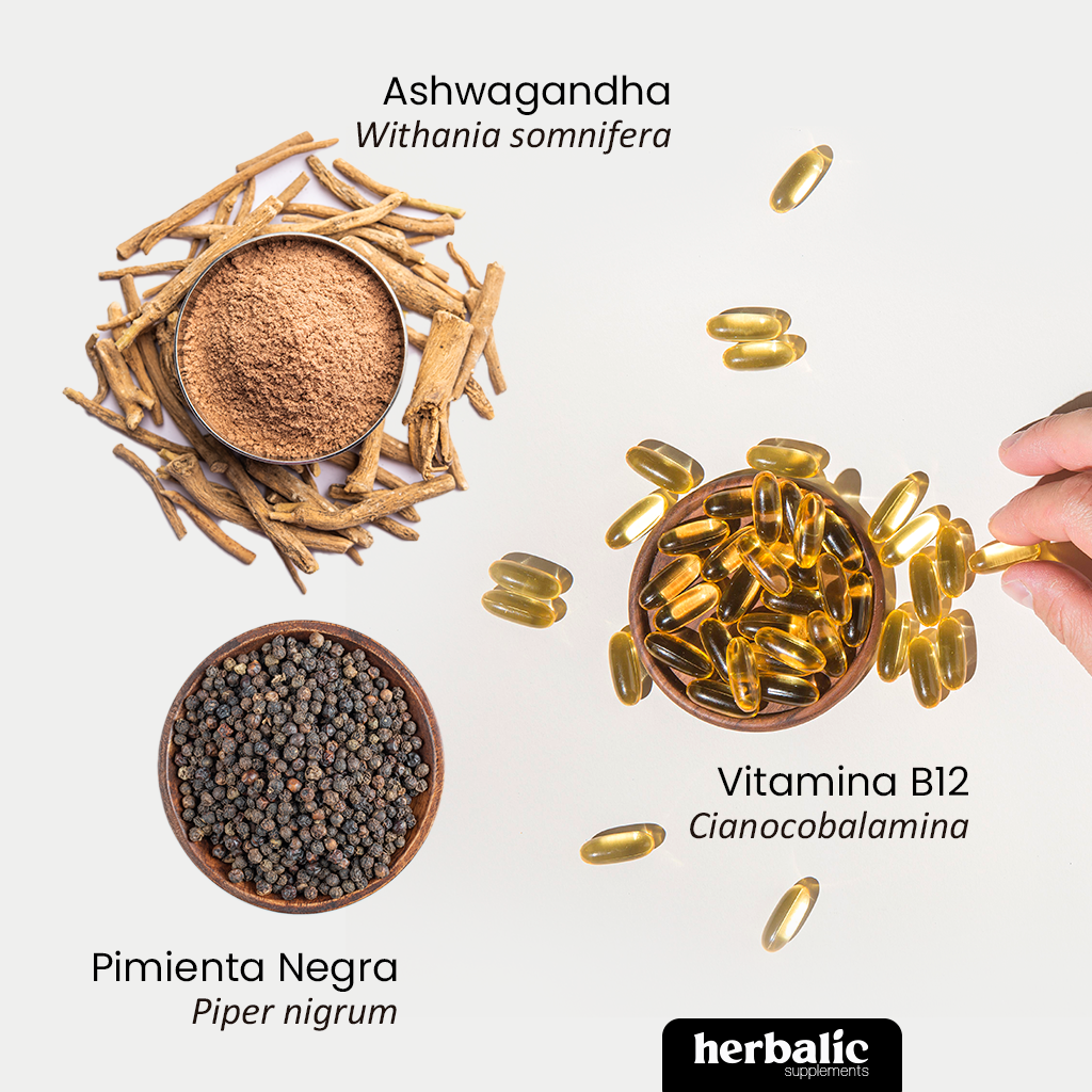 Ashwagandha suplemento para ansiedad y descanso