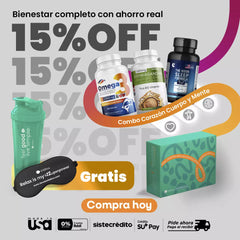 Combo Vitálica: Corazón Cuerpo y Mente ¡Gratis Shaker y Antifaz! 15% OFF