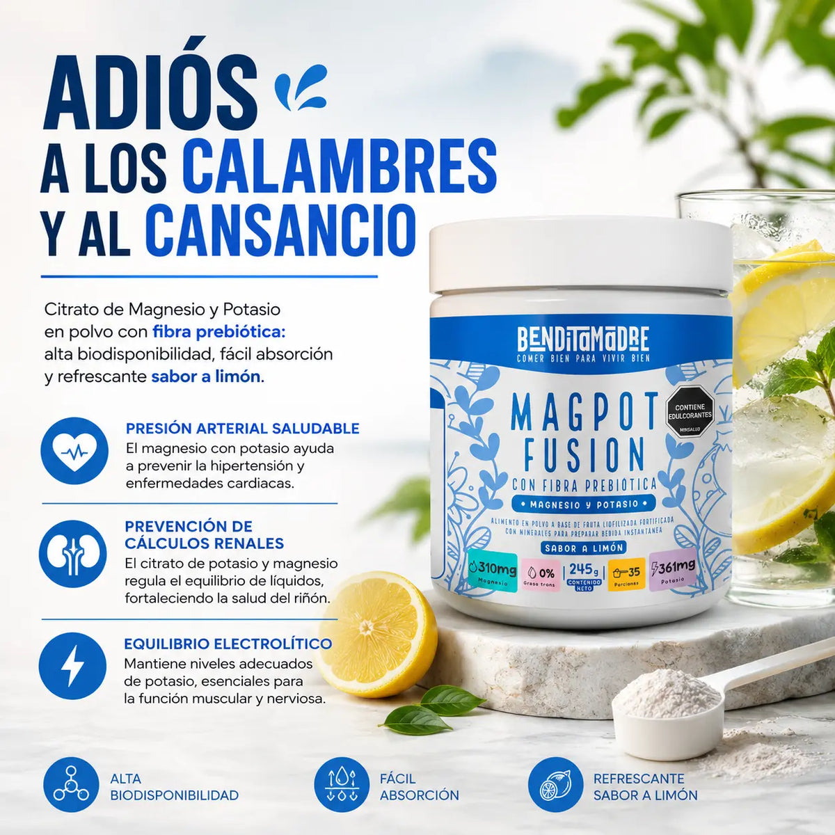 Citrato Magnesio y Potasio  245 g