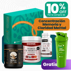 Combo Vitálica: Concentración, Memoria y Claridad. Gratis Shaker 10%OFF