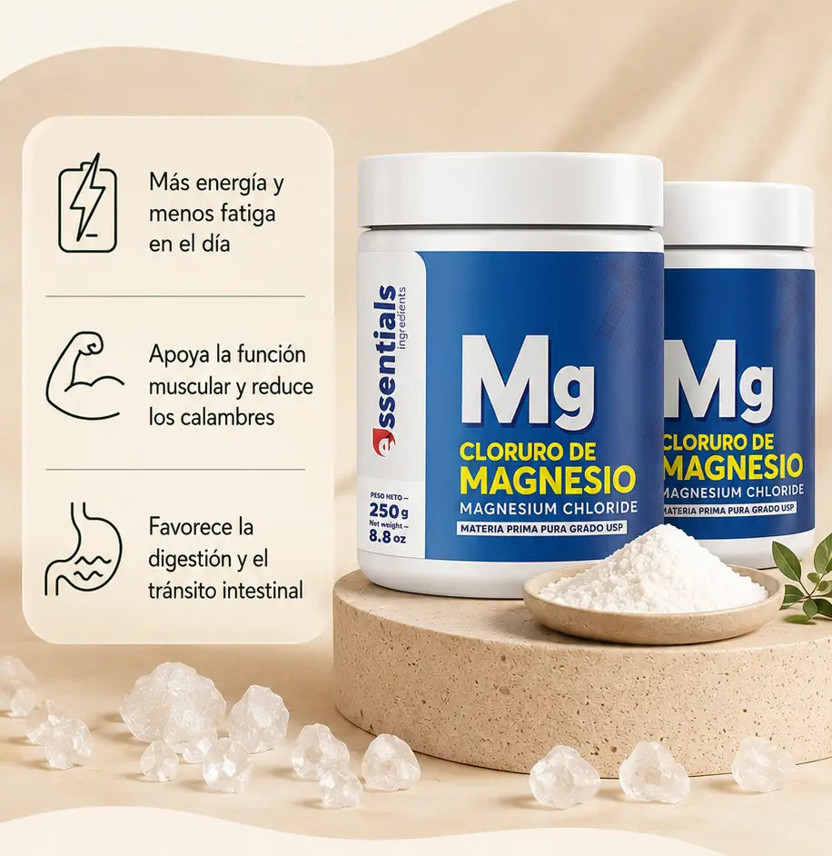 Promo 2 cloruro de magnesio en Polvo Puro 250gr