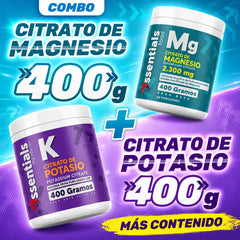 Promo Citrato de Magnesio y Citrato de Potasio x 400gr, en polvo