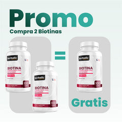 Promo paga 2 lleva 3 Biotina 10000 mcg
