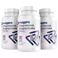 Bisglicinato de Magnesio 500mg, 60 cápsulas X3