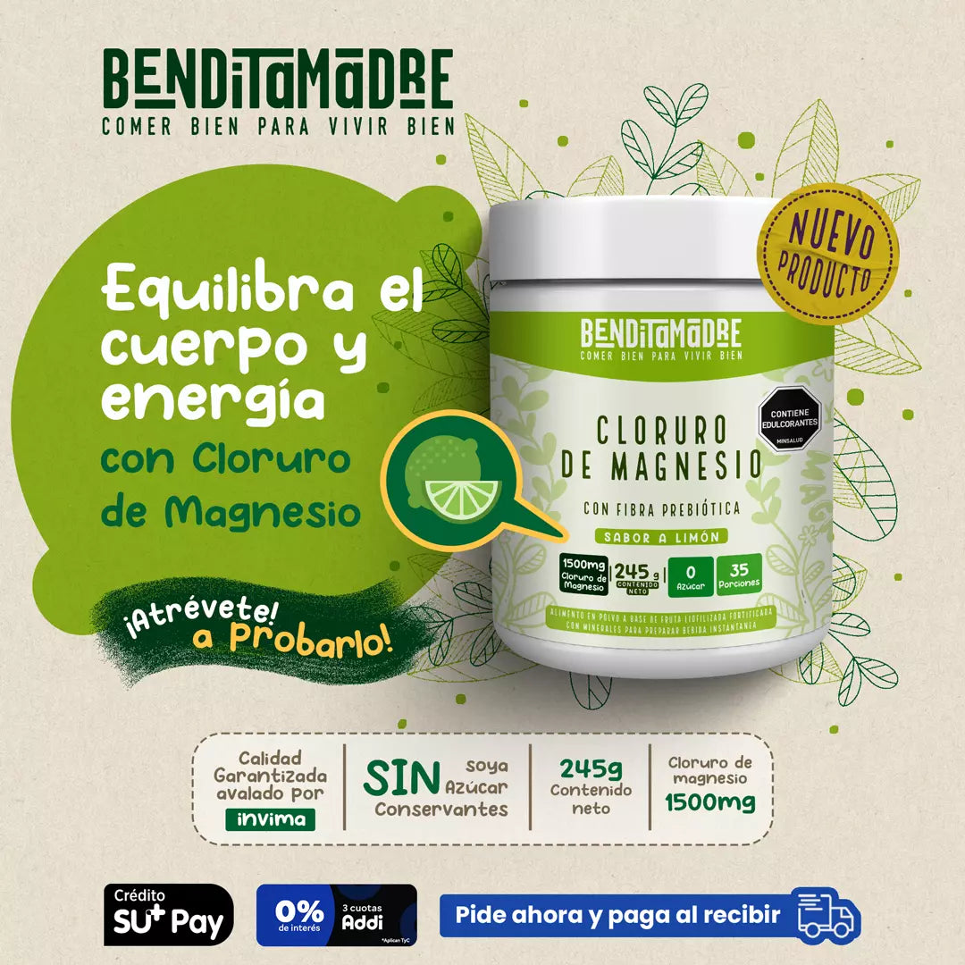 Cloruro de Magnesio, 1500 mg, en polvo