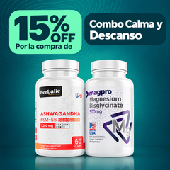 Combo Calma y Descanso: Ashwagandha KSM-66 y Bisglicinato de Magnesio