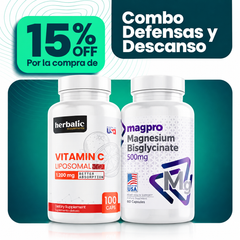 Combo Defensas y Descanso: Vitamina C Liposomal y Bisglicinato de Magnesio