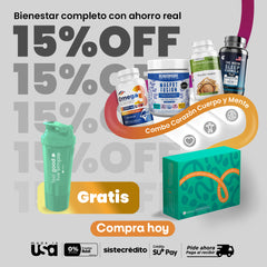 Combo Vitálica: Corazón Cuerpo y Mente ¡Gratis Shaker! 15% OFF