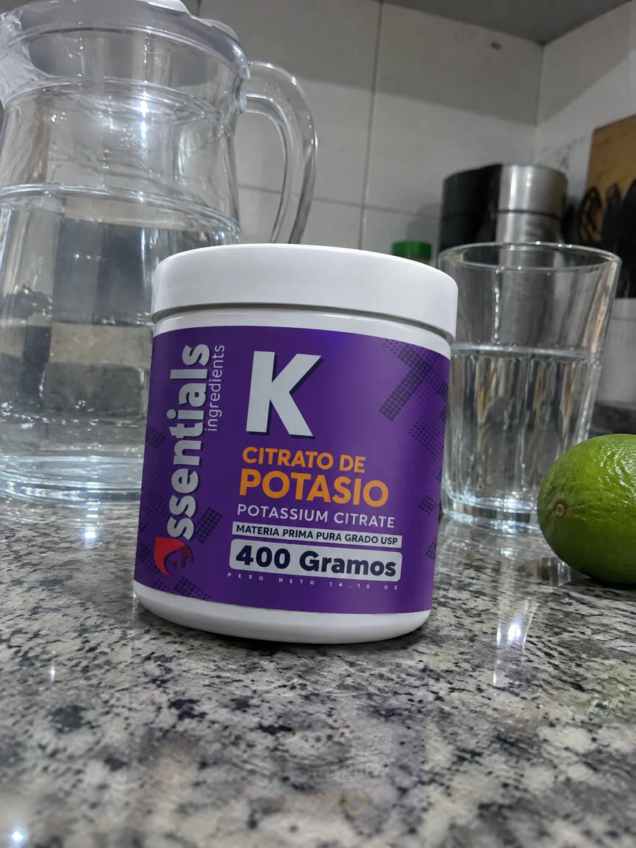 Citrato de Potasio 400g sobre una superficie de la casa