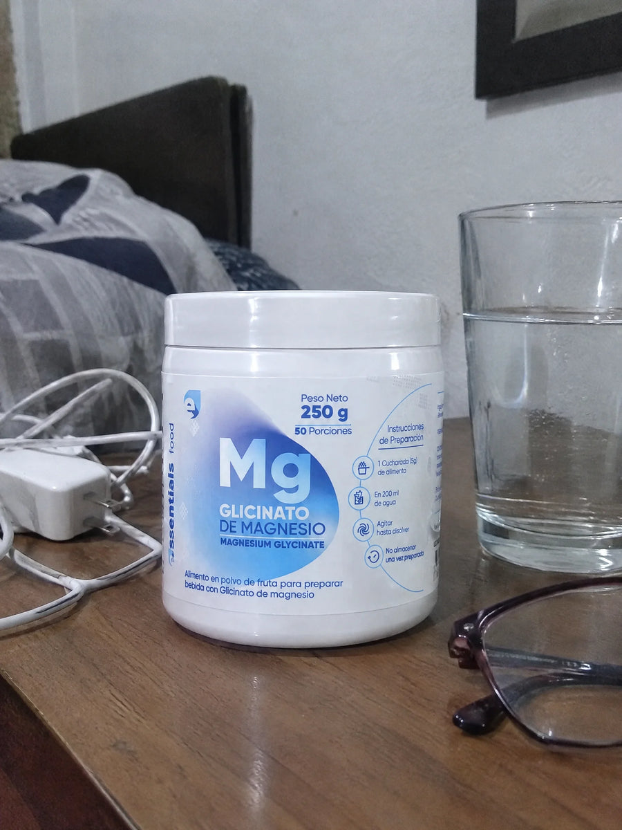 Glicinato de Magnesio 250g sobre una superficie de la casa