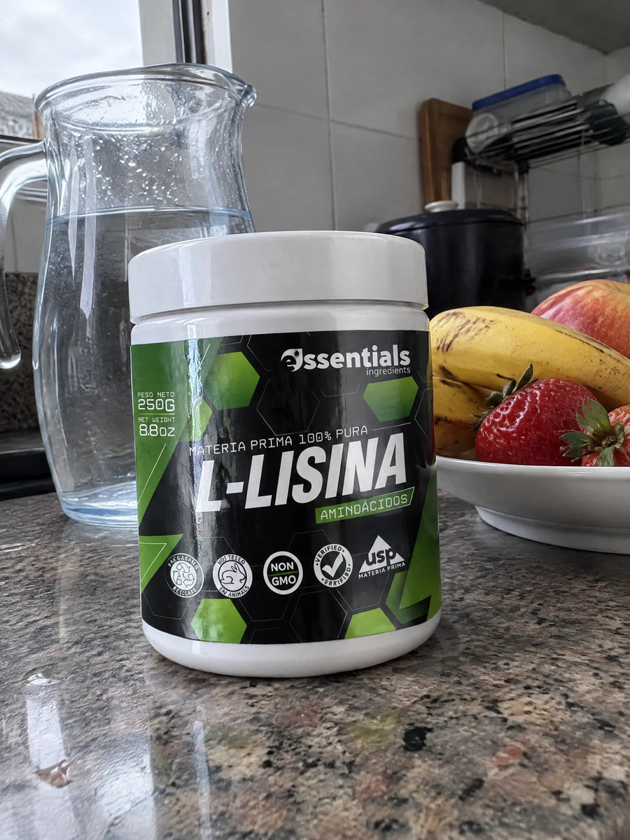 Lisina en polvo sobre una superficie de la casa