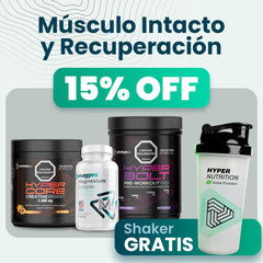 Pack Músculo Intacto y Recuperación Total: Creatina + Pre entreno + Magnesio Complex + Shaker Gratis - 15% OFF