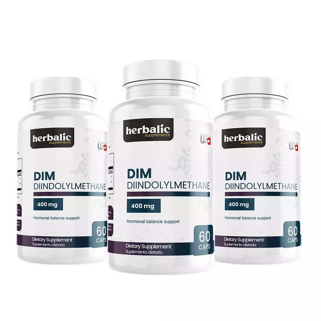 Diindolylmethane DIM 400 mg + Pimienta Negra, 60 cápsulas