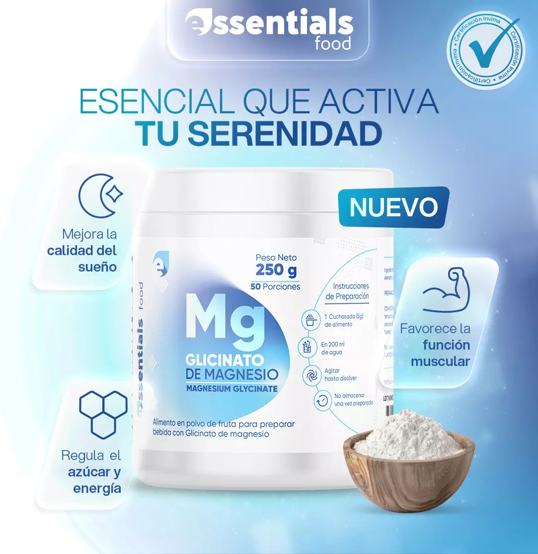 Glicinato de Magnesio 250g, en polvo