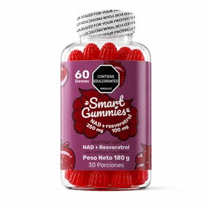 Gomas NAD 50 mg + Resveratrol 100 mg, 60 gomas