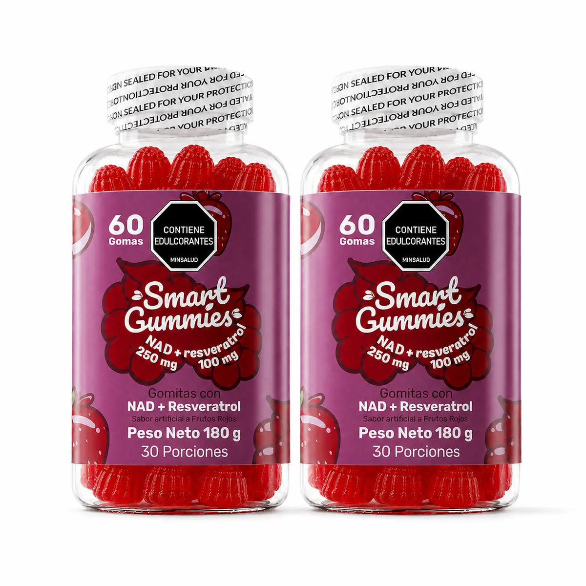 Gomas NAD 50 mg + Resveratrol 100 mg, 60 gomas