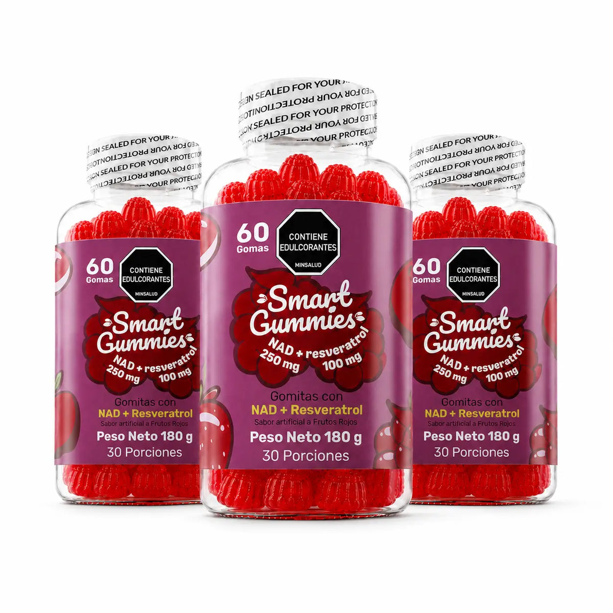 Gomas NAD 50 mg + Resveratrol 100 mg, 60 gomas