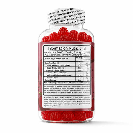 Gomas Vinagre de Manzana 300 mg, 60 gomas