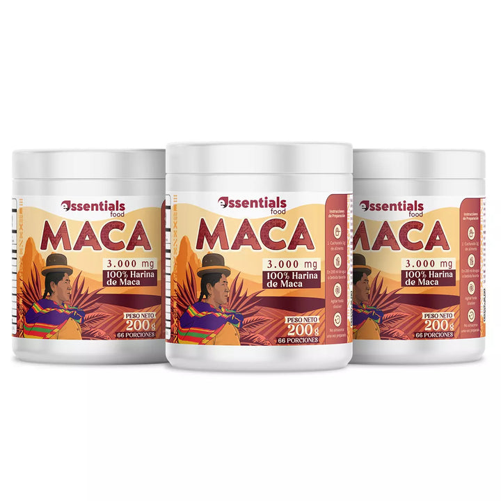 Maca Roja en Polvo, 200g, Essential Food