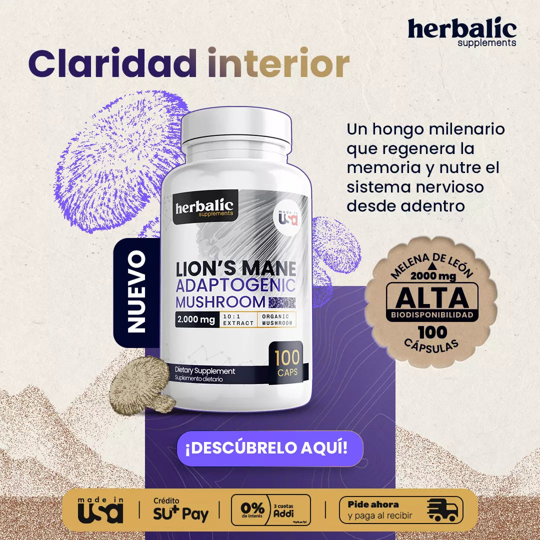 Melena de León 2000mg, 100 Cápsulas