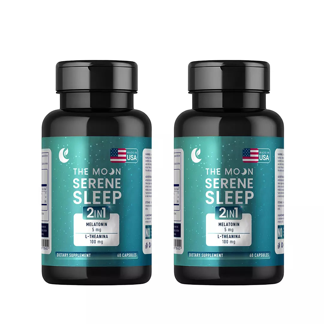 Melatonina con teanina suplemento para dormir mejor y reducir el estrés nocturno