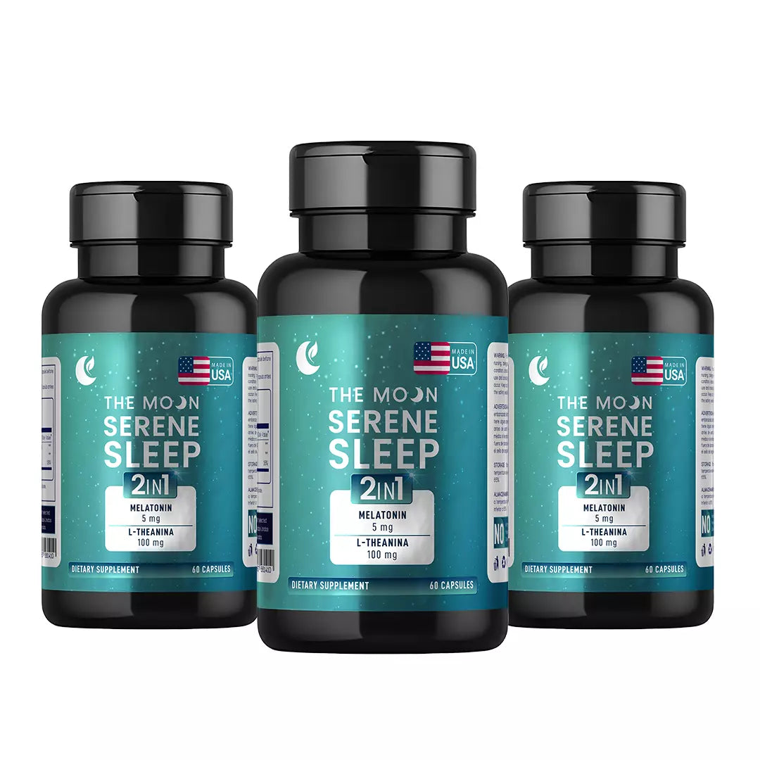 Serene Sleep: Melatonina + Theanina, 60 cápsulas + Antifaz Gratis
