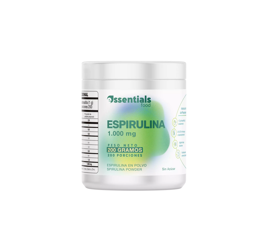 Spirulina 1000 mg, en polvo